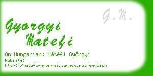 gyorgyi matefi business card